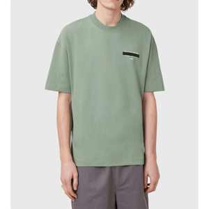 AllSaints Redact Oversized Embroidered Logo T-Shirt